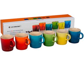 Set 06 Canecas Espresso Gift Collection Le Creuset Colorido 100ml