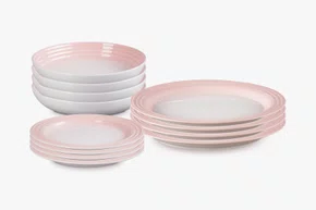 Jogo 12 Pratos Le Creuset Shell Pink
