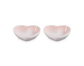Set 2 Pratos Coração Le Creuset Shell Pink 13 cm