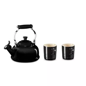 Jogo 3 peças Chaleira e Caneca Le Creuset Black Onix