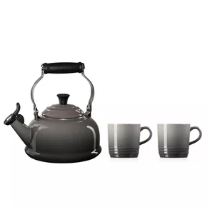 Jogo 3 Peças Chaleira e Caneca Le Creuset Flint