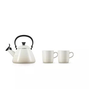 Jogo 3 peças Chaleira e Caneca 350ml Le Creuset Meringue