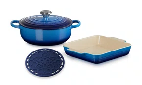 Jogo 3 Peças Para Cozinha Le Creuset Azure Blue