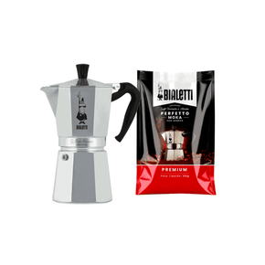 Set Cafeteira Moka Express 9 Xícaras e Café Premium para Moka 250g Bialetti