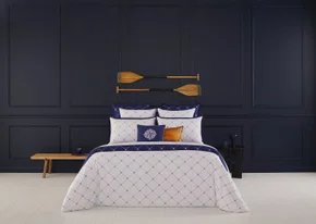 Jogo de Cama Super King 7 Peças Encre 300 Fios Yves Delorme Paris