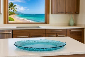 Sousplat Acrílico Entrecasa Turquesa 32 cm