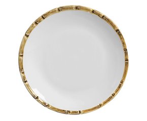 Sousplat Bambu Scalla Cerâmica Branco