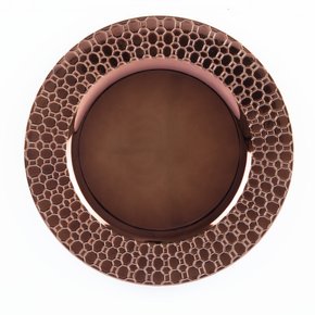 Sousplat de Plástico Bon Gourmet Marrom 33cm