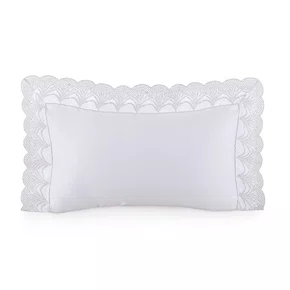 Super Fronha Palma 300 Fios Trussardi Branco e Platino 50cm x 90cm