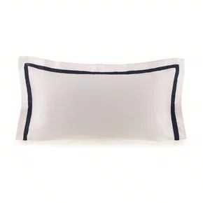 Super Fronha Vercelli 300 Fios Trussardi Brancoe Azul Siciliano 50cm x 90cm