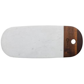 Tábua para Servir em Mármore e Madeira 38 cm