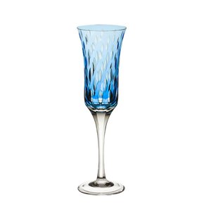 Taça de Cristal para Champagne Strauss Azul Claro 190 ml