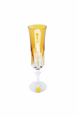 Taça para Champagne em Cristal Overley Mozart Âmbar 210 ml