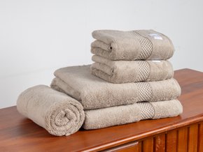 Jogo Banho e Rosto 5 Peças Lolli Air LCL Home By Buddemeyer Caqui