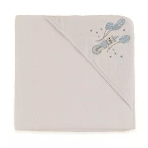 Toalha de Banho com Capuz Bambini Incanto Trussardi Branco 80cm x 80cm