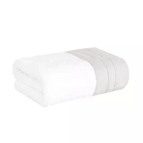 Toalha de Lavabo Linó Buddemeyer Luxus Branco/Prata Nuvem 30cm x 50cm