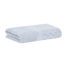 Toalha de Rosto Lovely Buddemeyer Cinza 48 x 90 cm