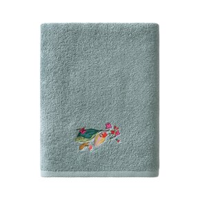 Toalha para Lavabo Eaux Algodão Orgânico Yves Delorme Azul 45 x 70cm