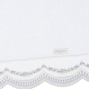 Toalha para Lavabo Vanguart Buddemeyer Luxus Branco e Bege 30 x 50 cm
