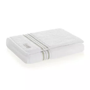 Toalha Rosto Barberine Trussardi Branco e Pistacchio 48cm x 80cm