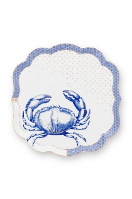 Travessa Crab Royal Yerseke Pip Studio Branco e Azul