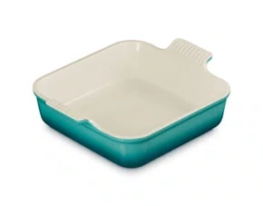 Travessa de Cerâmica Quadrada Heritage Le Creuset Bleu Riviera 23 cm