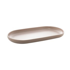 Travessa de Porcelana Oval Rojemac Cinza Matt 25 x 13 cm