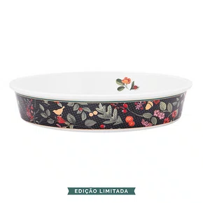 Travessa Para Forno Redonda Winter Wonderland Pip Studio Azul 25cm