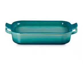Travessa Retangular com Tampa Prato Le Creuset Bleu Riviera 31 cm