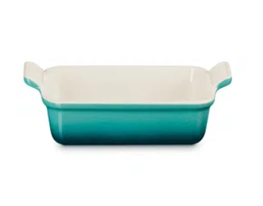 Travessa Retangular em Cerâmica Heritage Le Creuset Bleu Riviera 32 cm