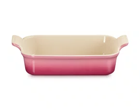 Travessa Retangular Heritage Le Creuset Rose Quartz 26 cm