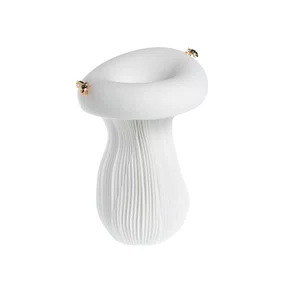 Vaso Cogumelo Sui Objetos Branco 18 cm