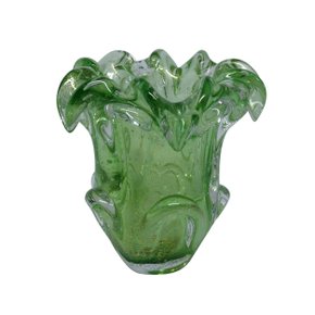 Vaso com Ouro Di Murano Verde Esmeralda