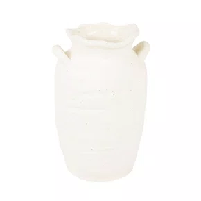 Vaso de Cerâmica Lucatti Branco 22 x 14 cm