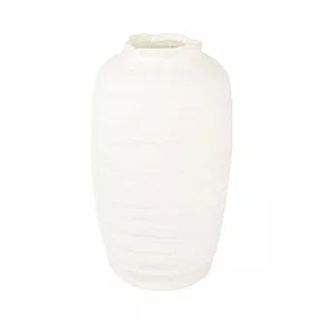 Vaso de Cerâmica Lucatti Branco 35 x 21 cm