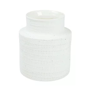 Vaso de Cerâmica P Lucatti Branco 14 x 12 cm