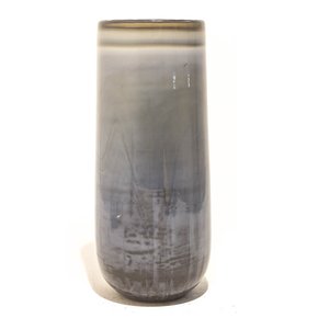 Vaso de Vidro Cinza Antica 15 x 33 cm