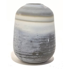 Vaso de Vidro Cinza Antica 18 x 26 cm