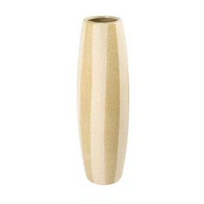 Vaso em Cerâmica G Lucatti Creme/Bege 48 x 12 cm