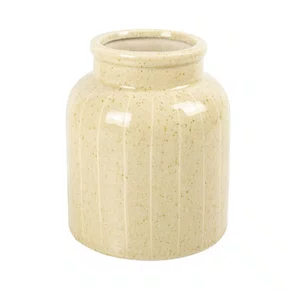 Vaso em Cerâmica Lucatti Bege 16 x 13 cm