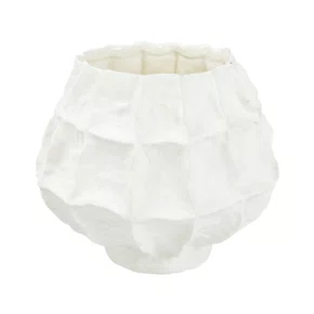Vaso em Cerâmica Lucatti Branco 22 x 24 cm
