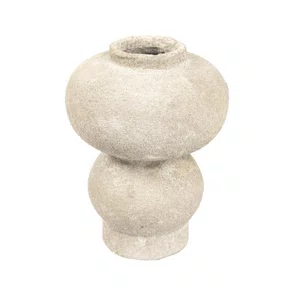Vaso em Cerâmica Lucatti Cinza 18 x 13 cm