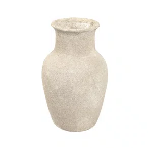 Vaso em Cerâmica Lucatti Cinza 25 x 14 cm