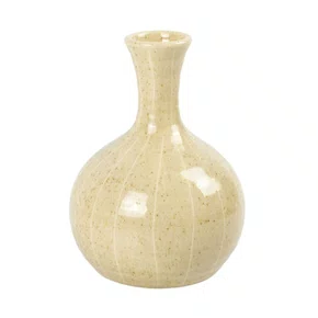 Vaso em Cerâmica Lucatti Bege 18 x 13 cm