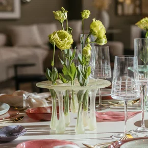 Vaso Gotas Em Vidro Mel 26 cm