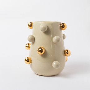 Vaso Nina Bolotas Ouro Alternado Nude Marô Antunes