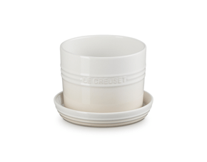 Vaso Para Ervas C/ Bandeja Meringue Le Creuset 14CM