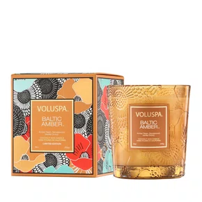 Vela Copo de Vidro Clássico 60H Edição 25º Aniversário Baltic Amber Voluspa