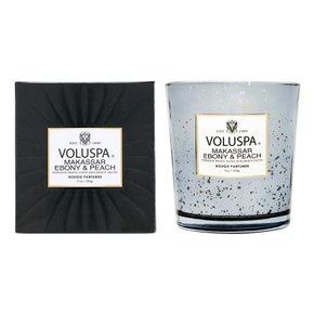 Vela Copo de Vidro Clássico Makassar Ebony Voluspa 60 Horas