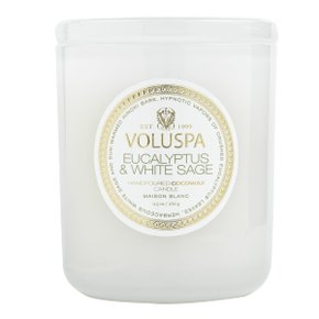 Vela Copo de Vidro Eucalyptus e White Sage Voluspa + 60 Horas